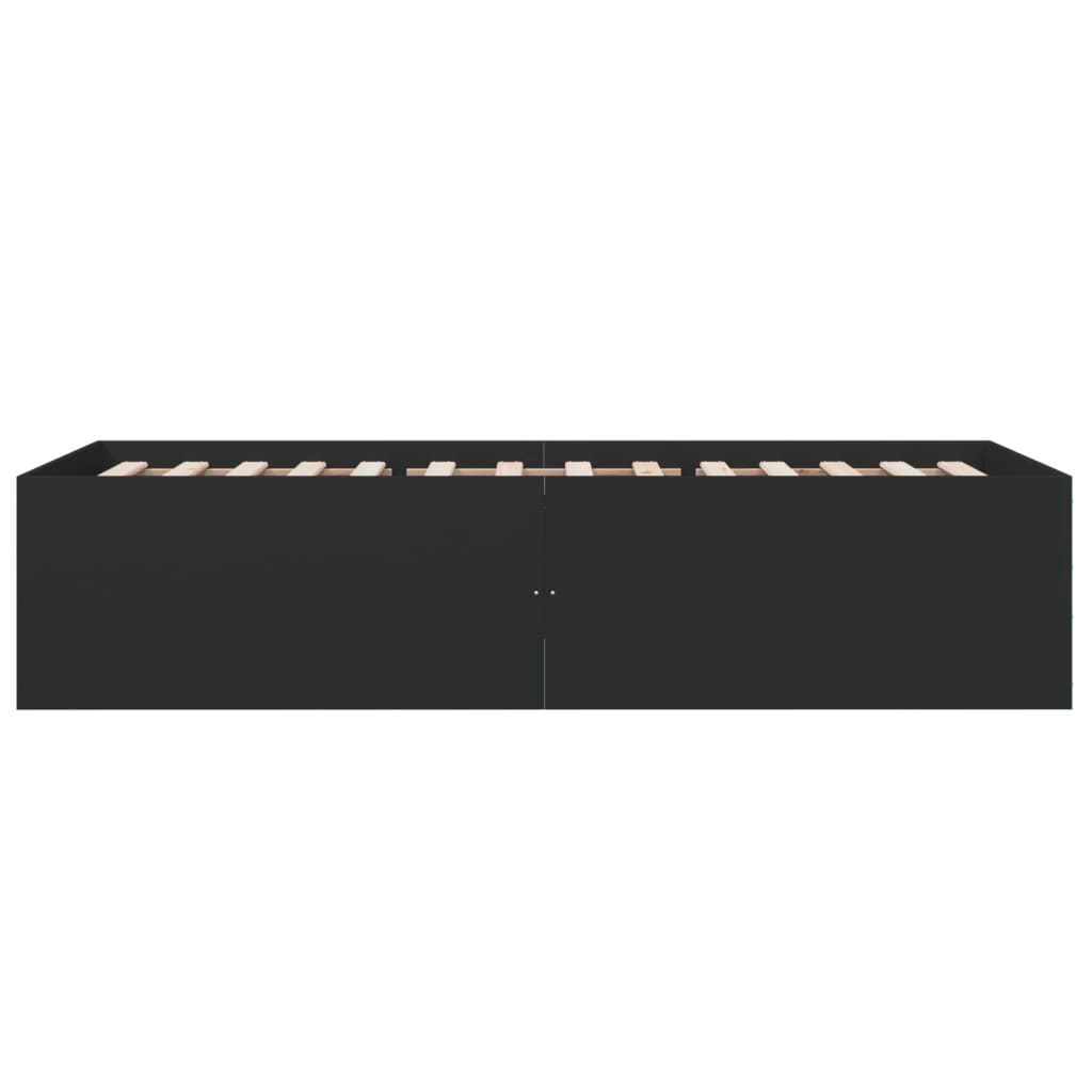 Cadre de lit sans matelas noir 90x200 cm - XIOS