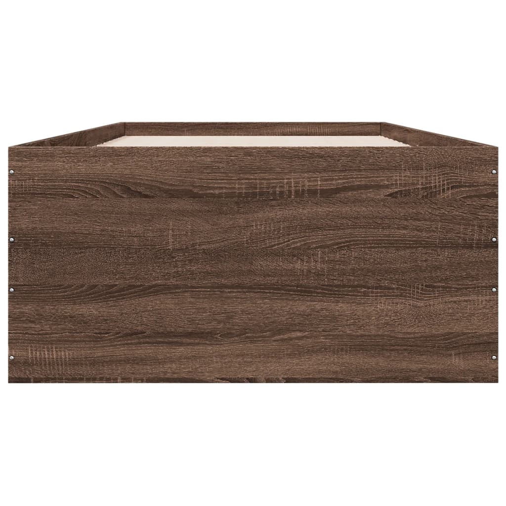 Cadre de lit sans matelas chêne marron 90x200 cm - XIOS