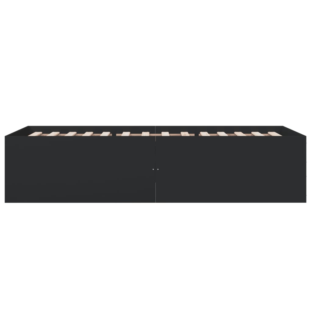 Cadre de lit sans matelas noir 90x190 cm - XIOS