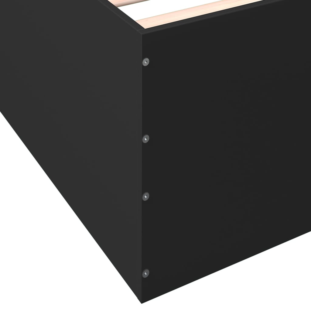 Cadre de lit sans matelas noir 90x190 cm - XIOS