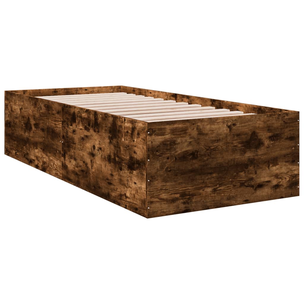 Cadre de lit sans matelas chêne fumé 90x190 cm - XIOS