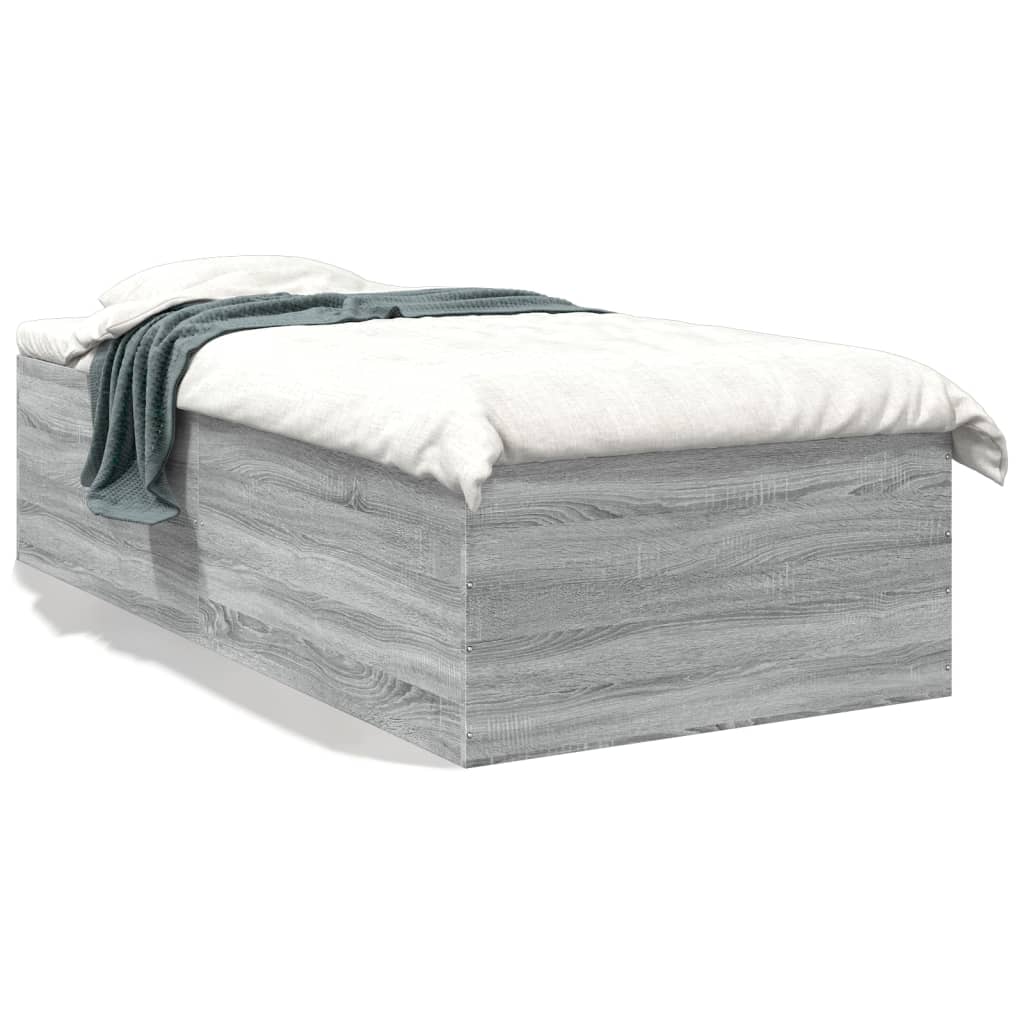 Cadre de lit sans matelas sonoma gris 90x190 cm - XIOS
