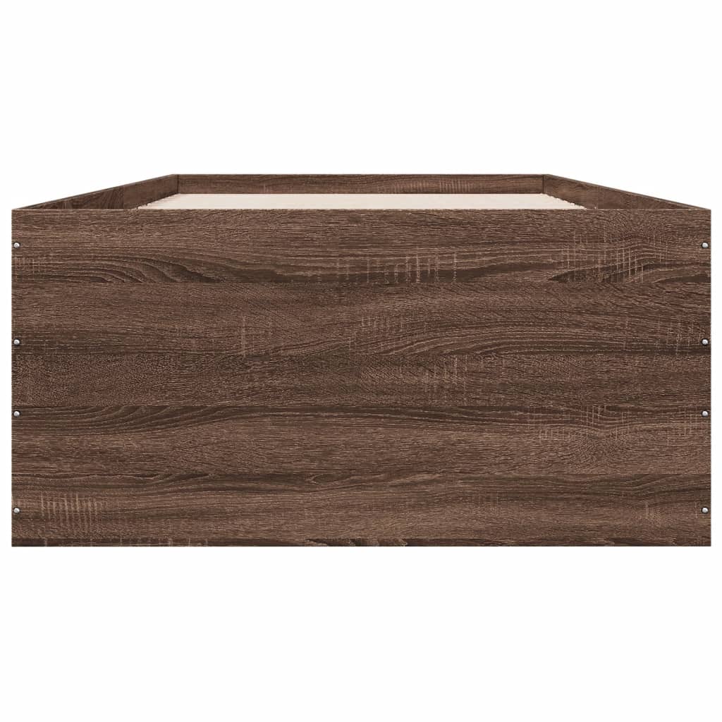 Cadre de lit sans matelas chêne marron 90x190 cm - XIOS