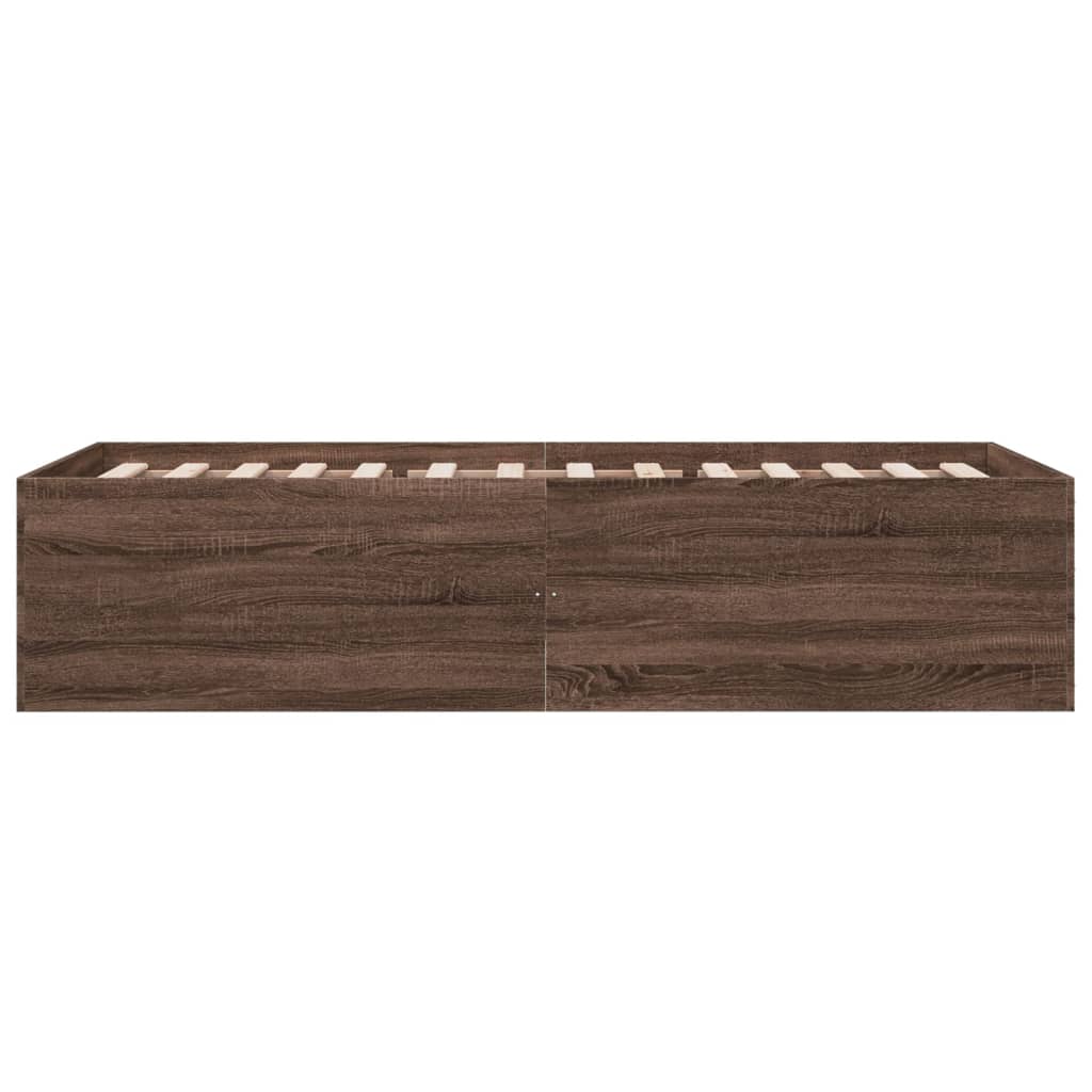 Cadre de lit sans matelas chêne marron 90x190 cm - XIOS