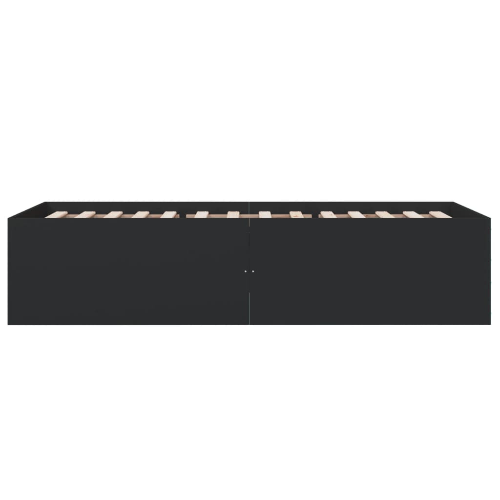 Cadre de lit sans matelas noir 75x190 cm - XIOS
