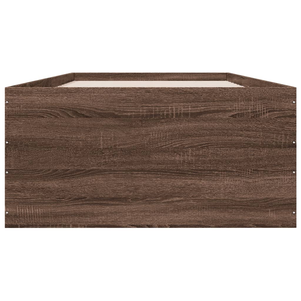 Cadre de lit sans matelas chêne marron 75x190 cm - XIOS