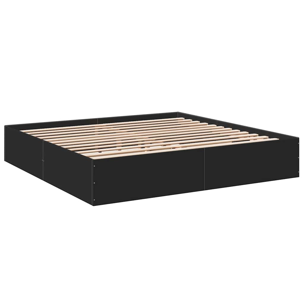 Cadre de lit sans matelas noir 200x200 cm - XIOS