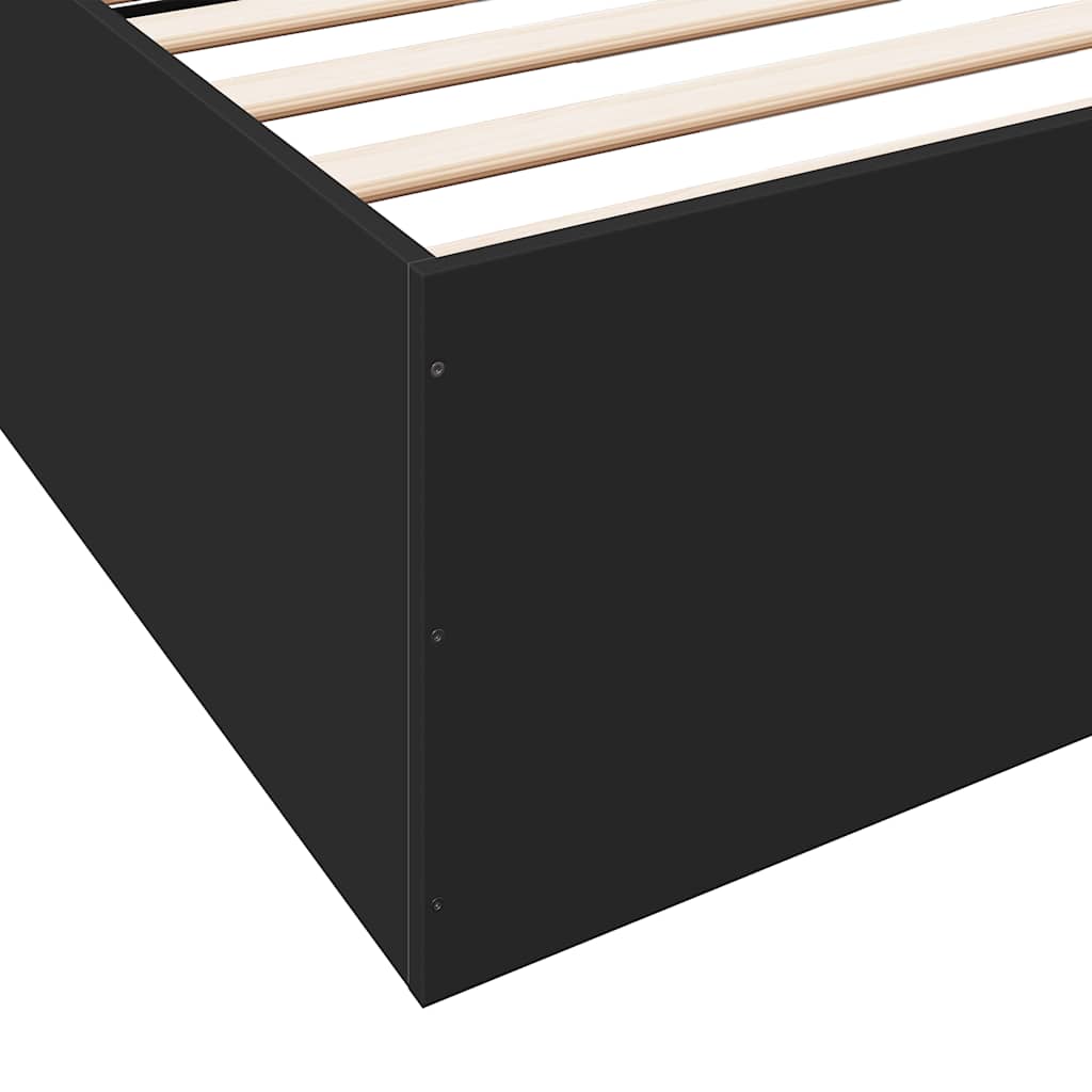 Cadre de lit sans matelas noir 200x200 cm - XIOS
