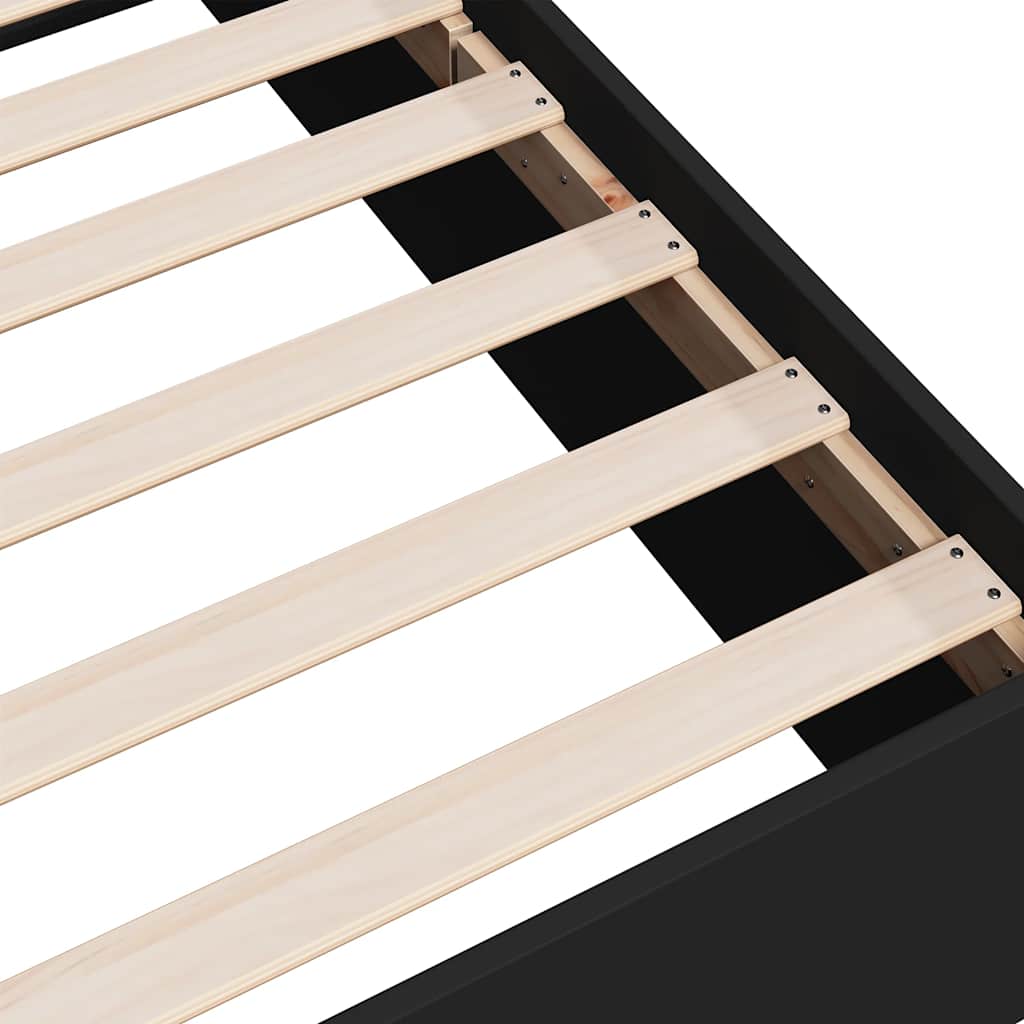 Cadre de lit sans matelas noir 200x200 cm - XIOS