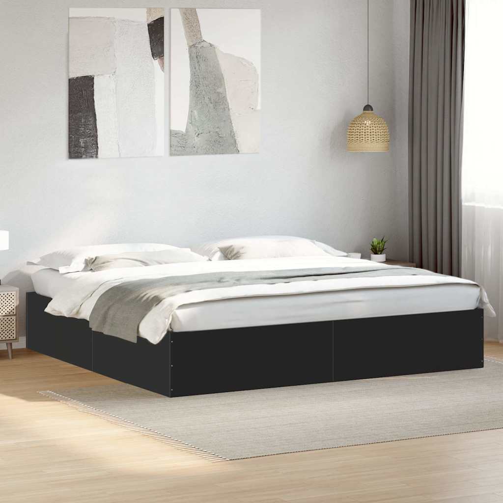 Cadre de lit sans matelas noir 200x200 cm - XIOS