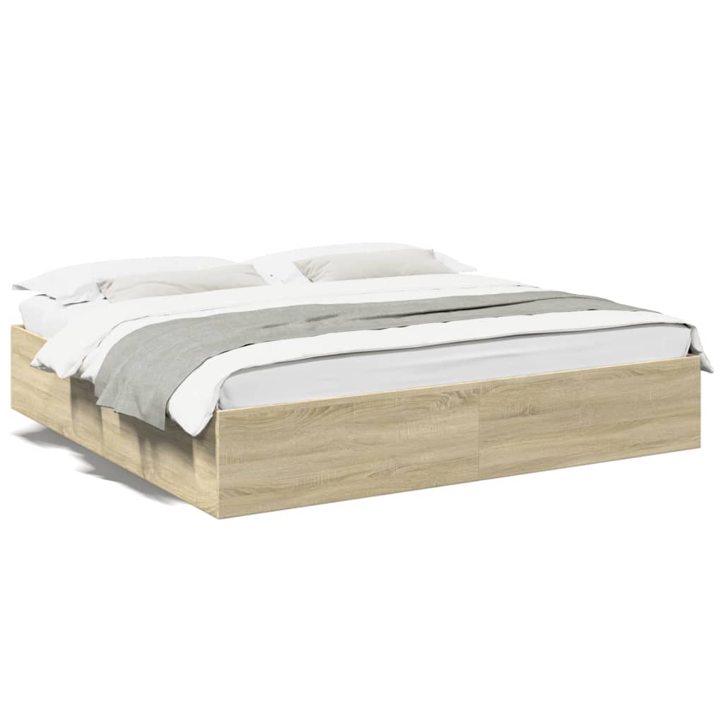 Cadre de lit sans matelas chêne sonoma 200x200 cm - XIOS