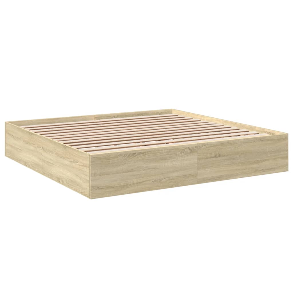 Cadre de lit sans matelas chêne sonoma 200x200 cm - XIOS
