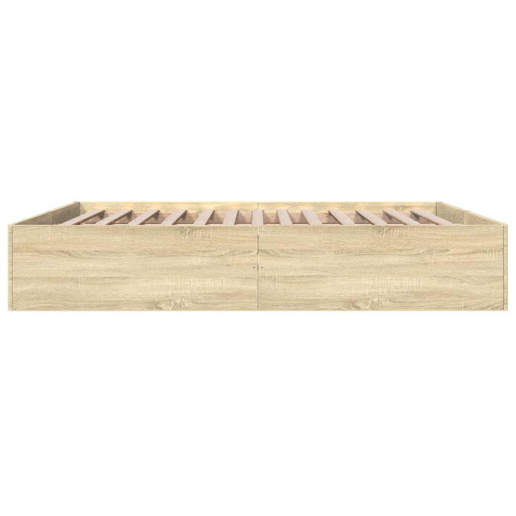 Cadre de lit sans matelas chêne sonoma 200x200 cm - XIOS