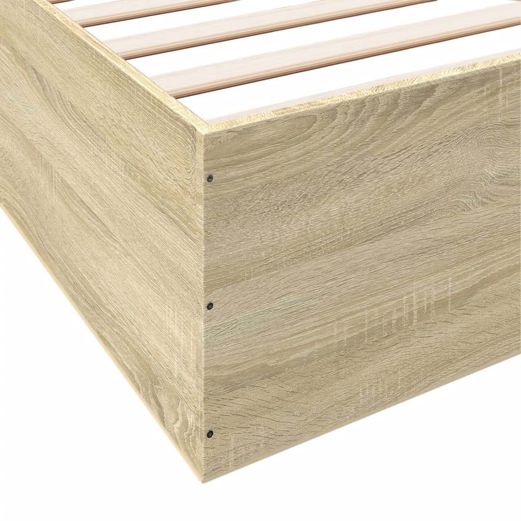 Cadre de lit sans matelas chêne sonoma 200x200 cm - XIOS