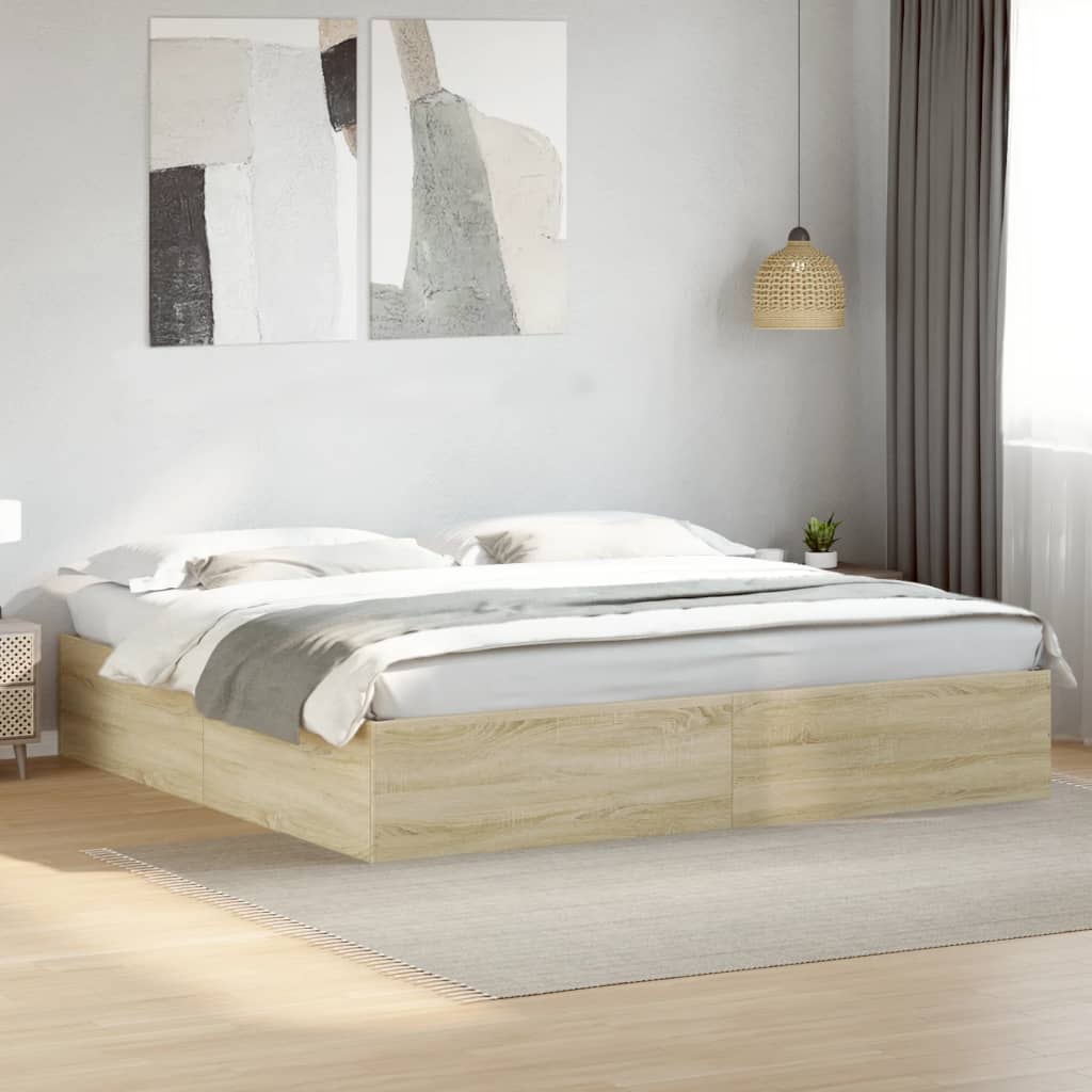 Cadre de lit sans matelas chêne sonoma 200x200 cm - XIOS