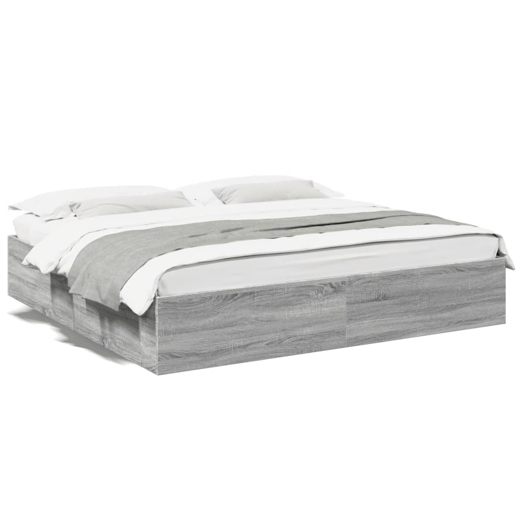 Cadre de lit sans matelas sonoma gris 200x200 cm - XIOS