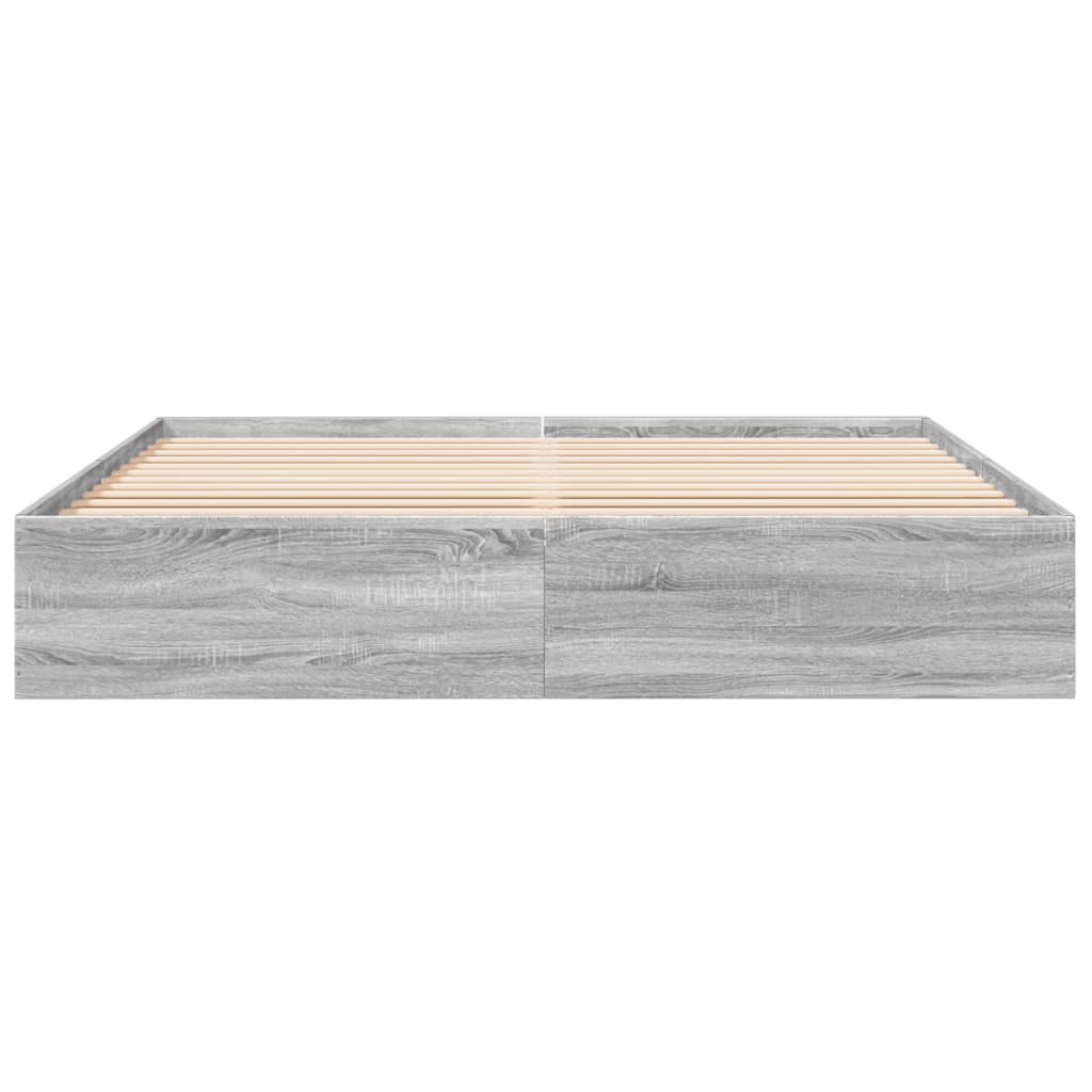 Cadre de lit sans matelas sonoma gris 200x200 cm - XIOS