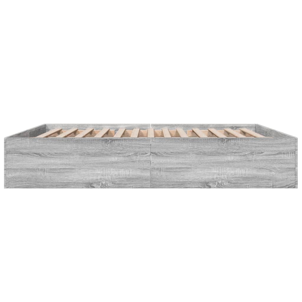Cadre de lit sans matelas sonoma gris 200x200 cm - XIOS