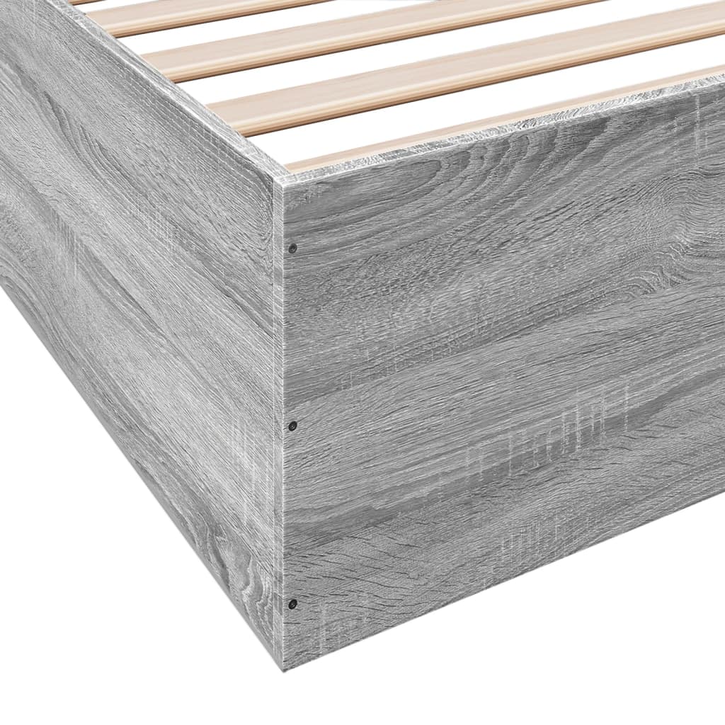 Cadre de lit sans matelas sonoma gris 200x200 cm - XIOS