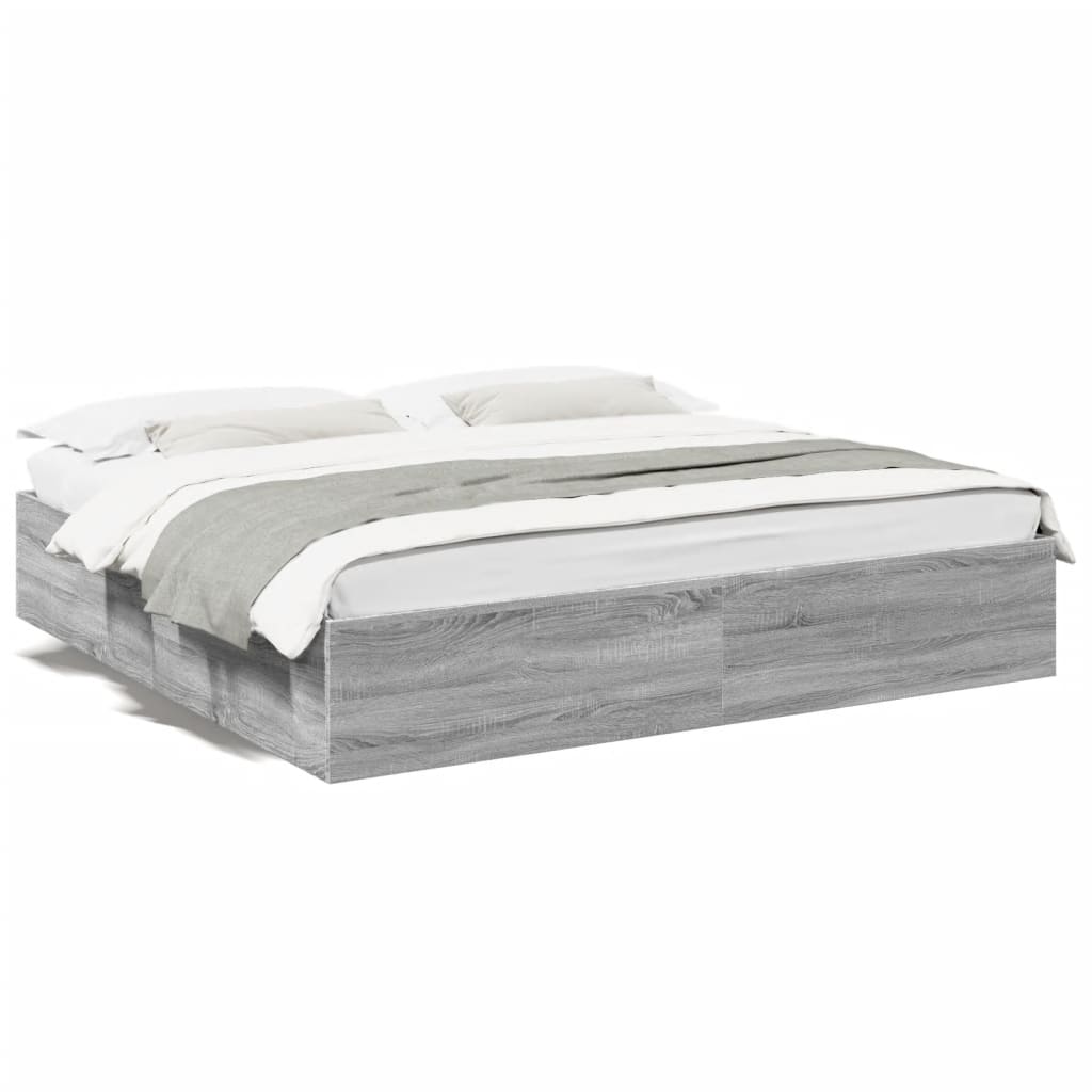 Cadre de lit sans matelas sonoma gris 180x200 cm - XIOS