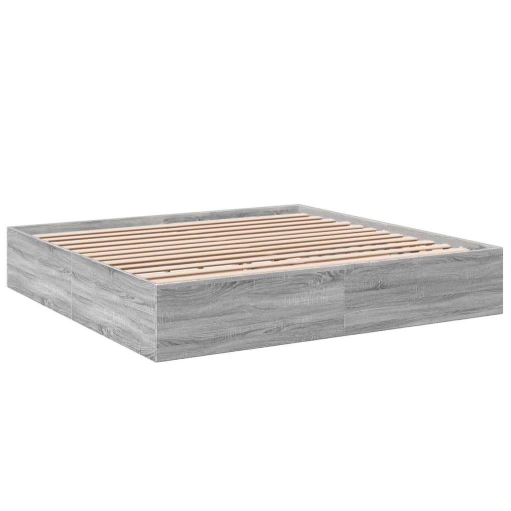 Cadre de lit sans matelas sonoma gris 180x200 cm - XIOS