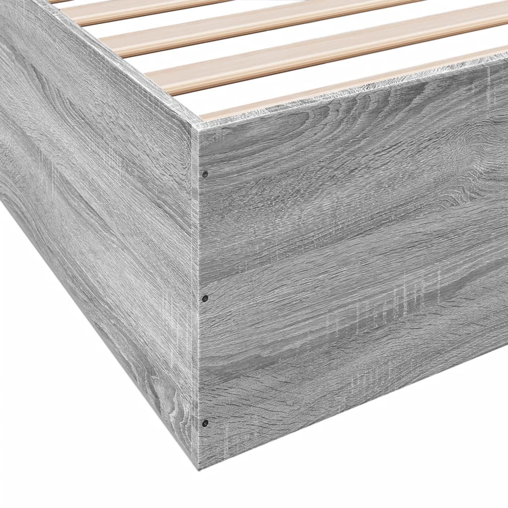 Cadre de lit sans matelas sonoma gris 180x200 cm - XIOS