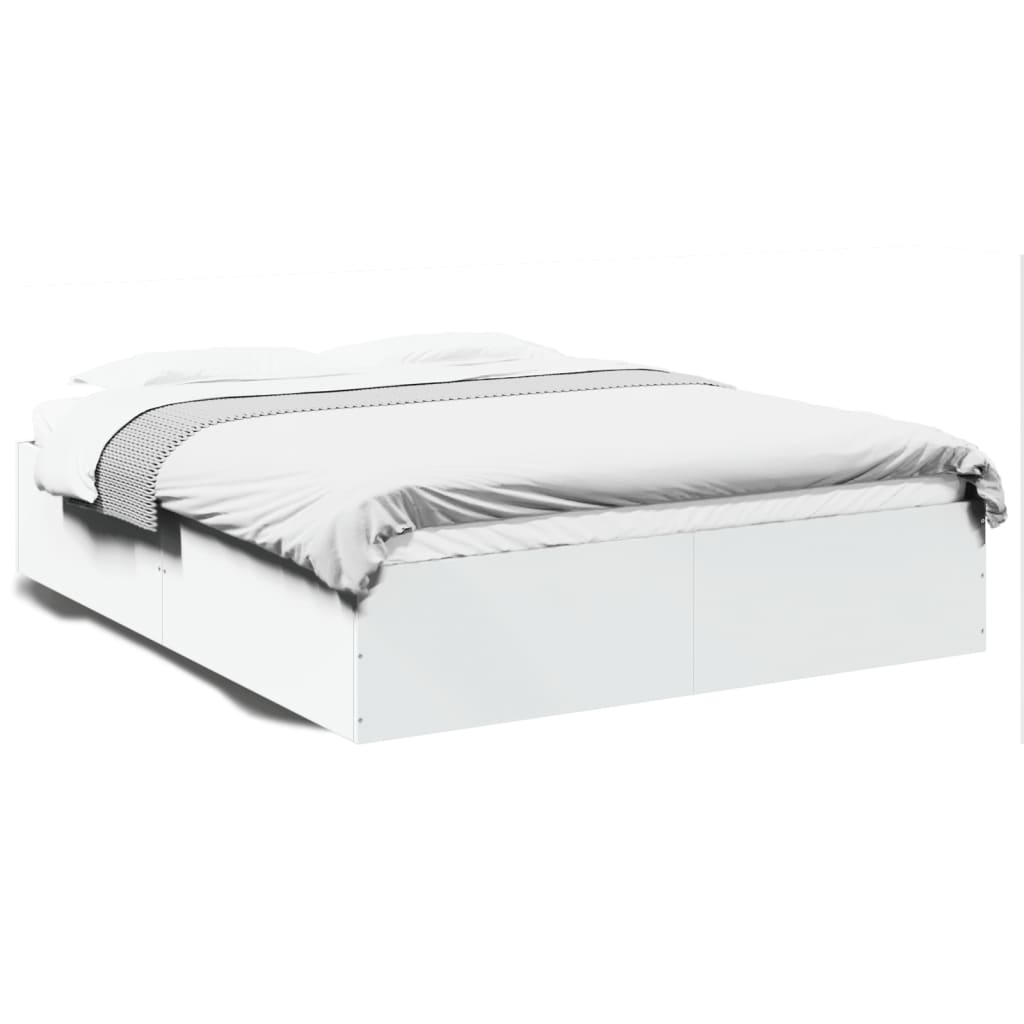 Cadre de lit sans matelas blanc 160x200 cm - XIOS