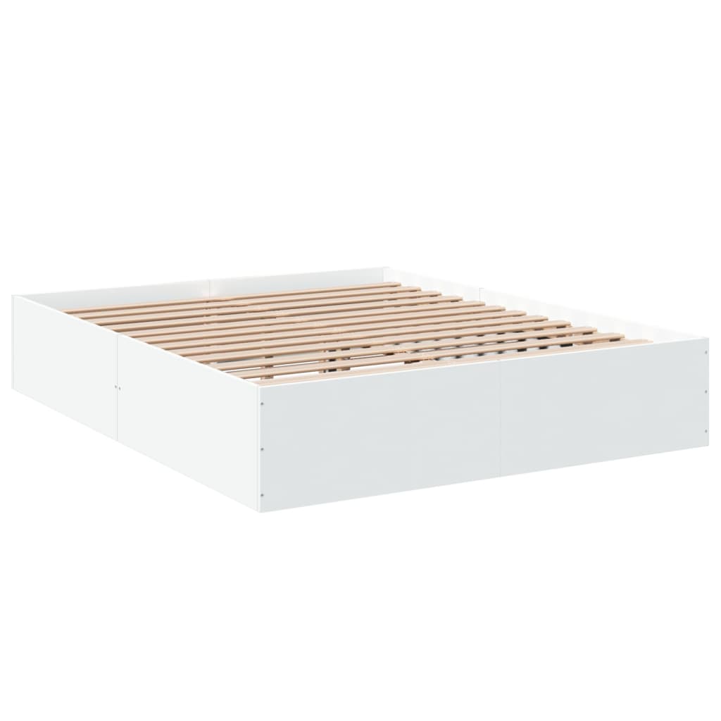 Cadre de lit sans matelas blanc 160x200 cm - XIOS