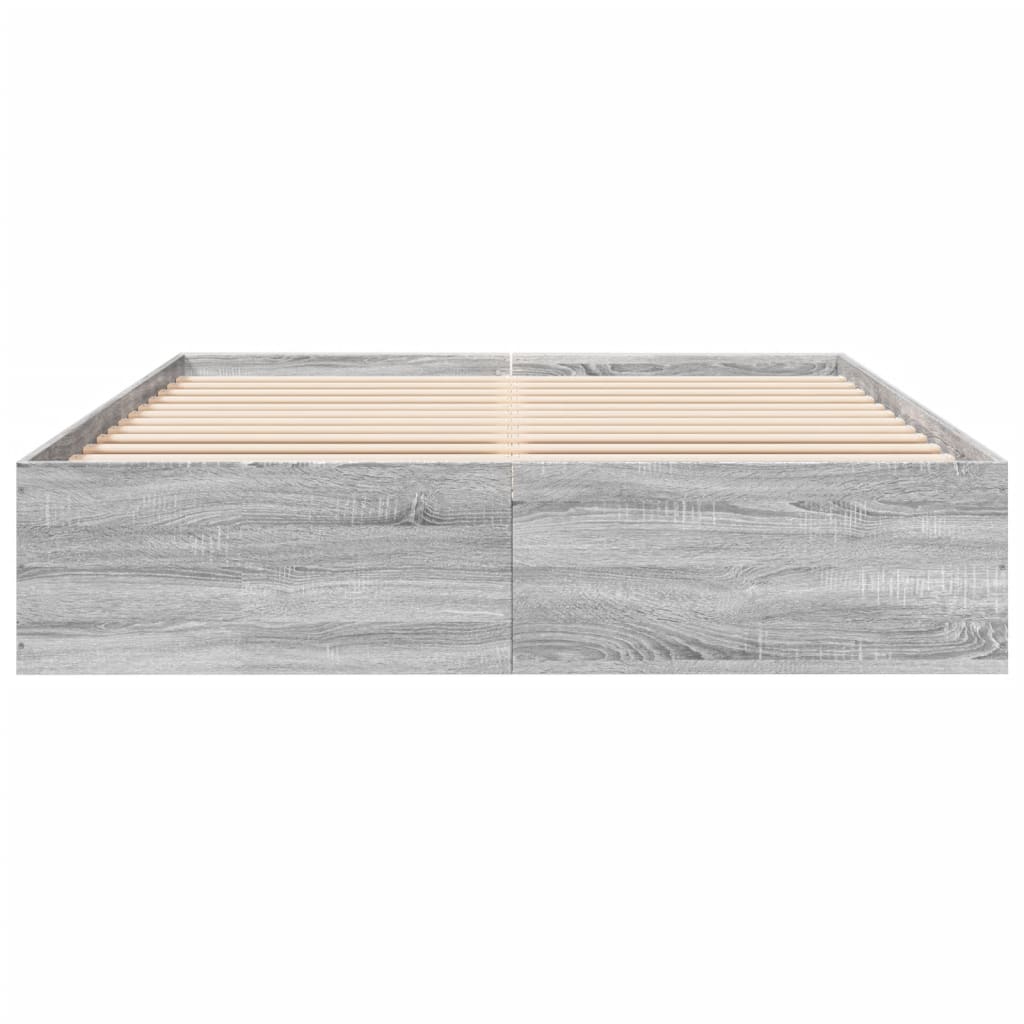 Cadre de lit sans matelas sonoma gris 160x200 cm - XIOS