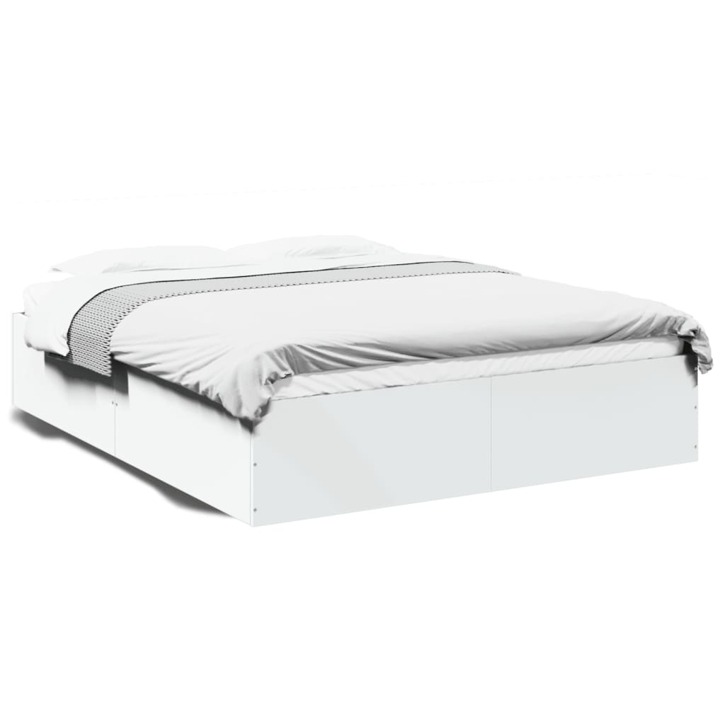 Cadre de lit sans matelas blanc 150x200 cm - XIOS