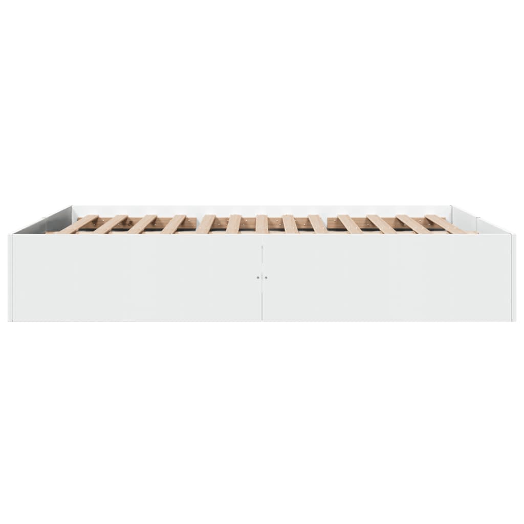 Cadre de lit sans matelas blanc 150x200 cm - XIOS