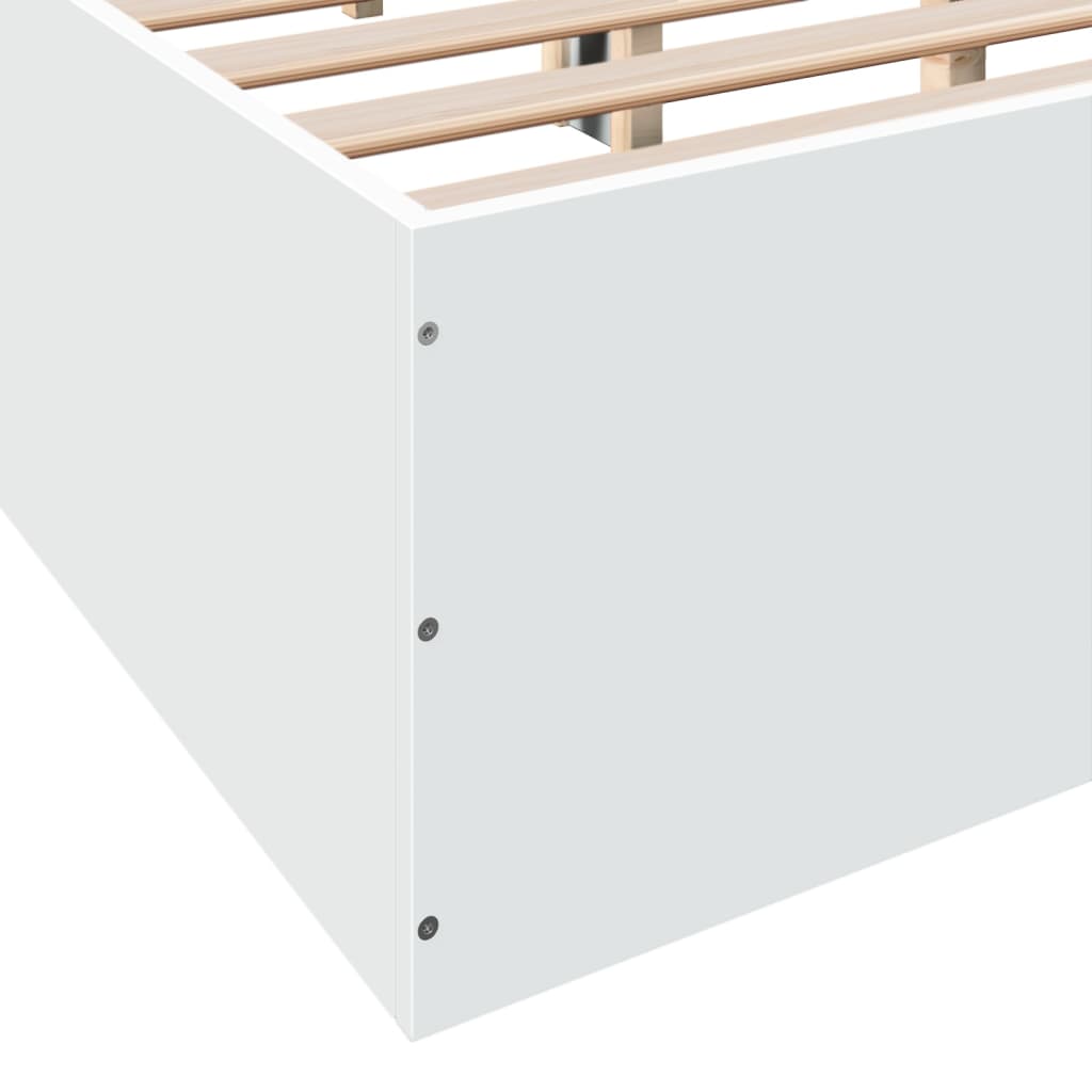 Cadre de lit sans matelas blanc 150x200 cm - XIOS