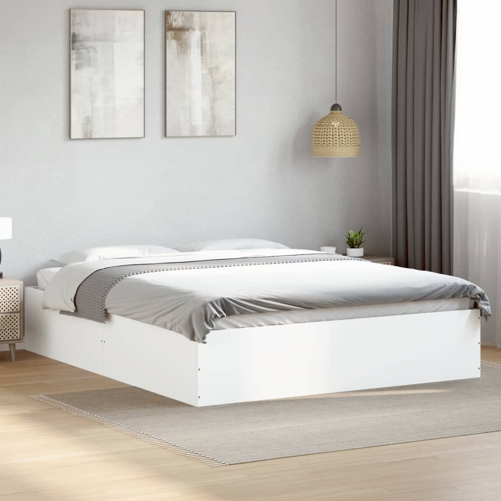 Cadre de lit sans matelas blanc 150x200 cm - XIOS