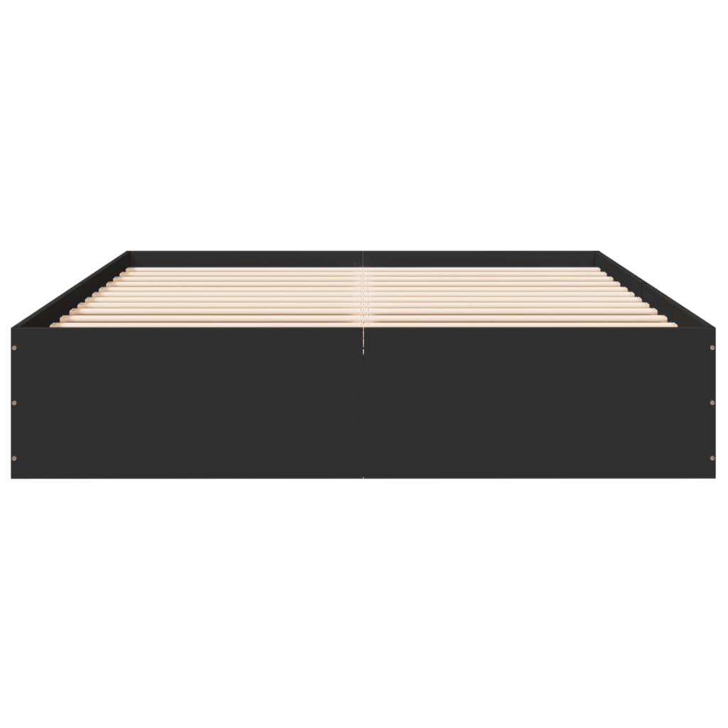 Cadre de lit sans matelas noir 150x200 cm - XIOS