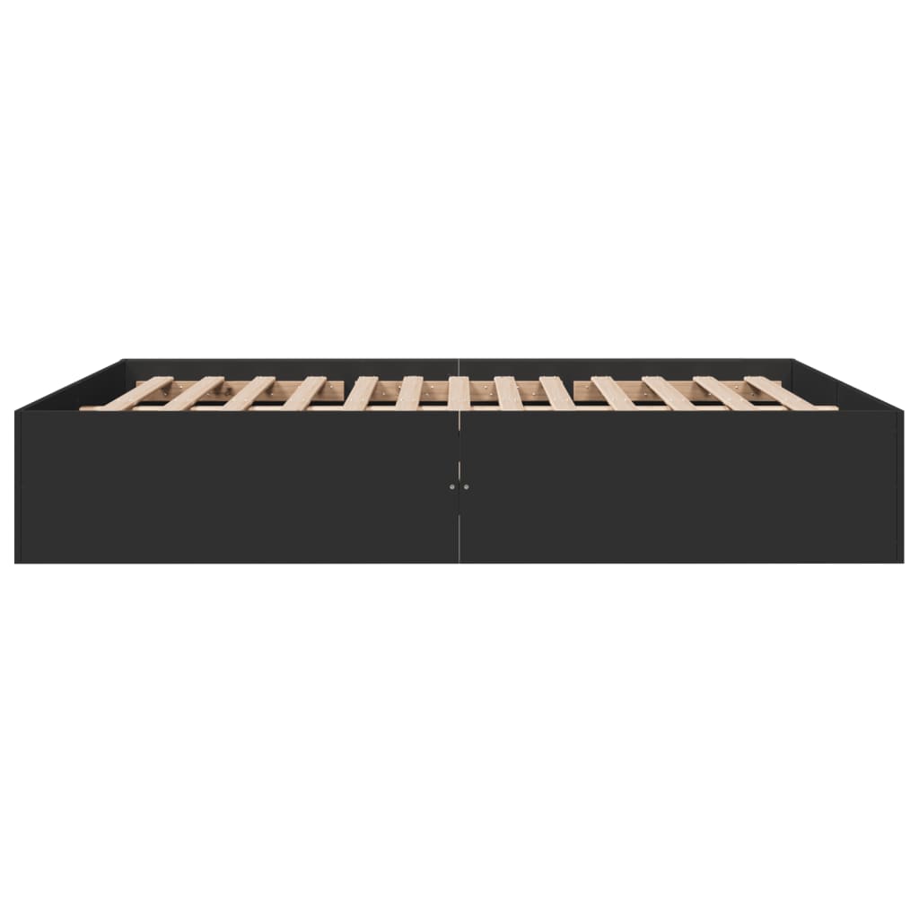 Cadre de lit sans matelas noir 150x200 cm - XIOS
