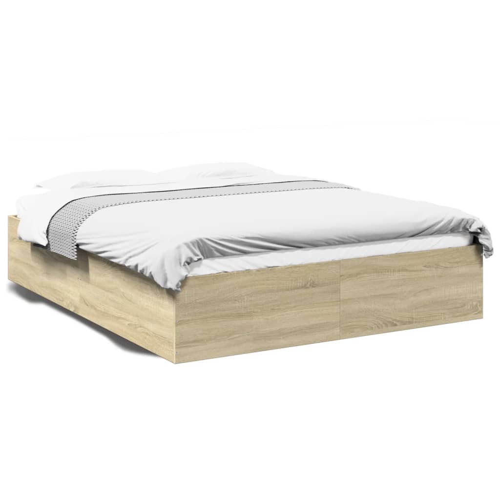 Cadre de lit sans matelas chêne sonoma 150x200 cm - XIOS