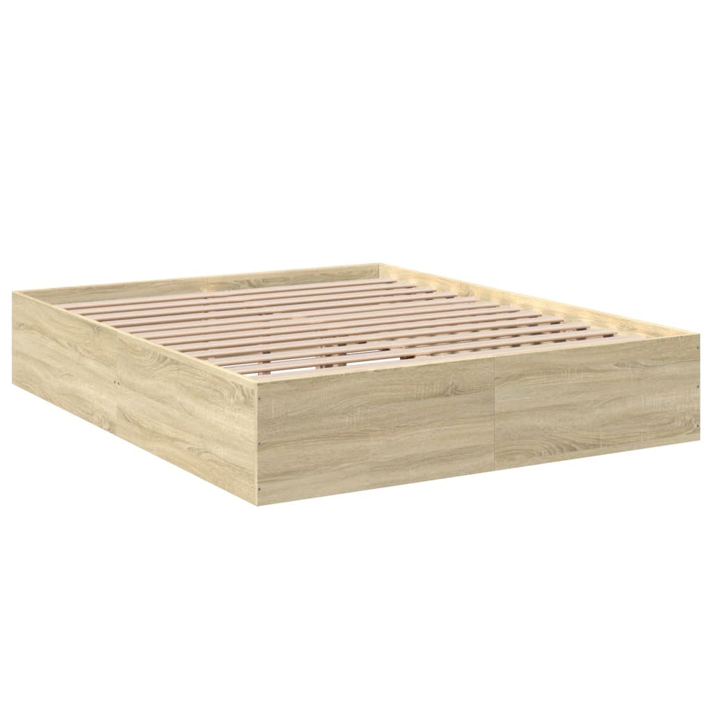 Cadre de lit sans matelas chêne sonoma 150x200 cm - XIOS