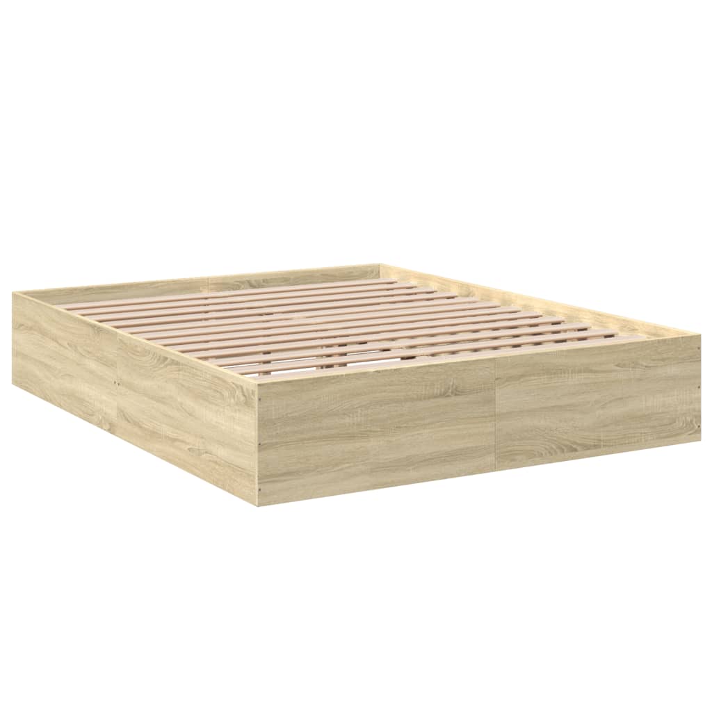 Cadre de lit sans matelas chêne sonoma 150x200 cm - XIOS