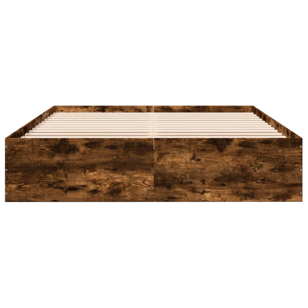 Cadre de lit sans matelas chêne fumé 150x200 cm - XIOS