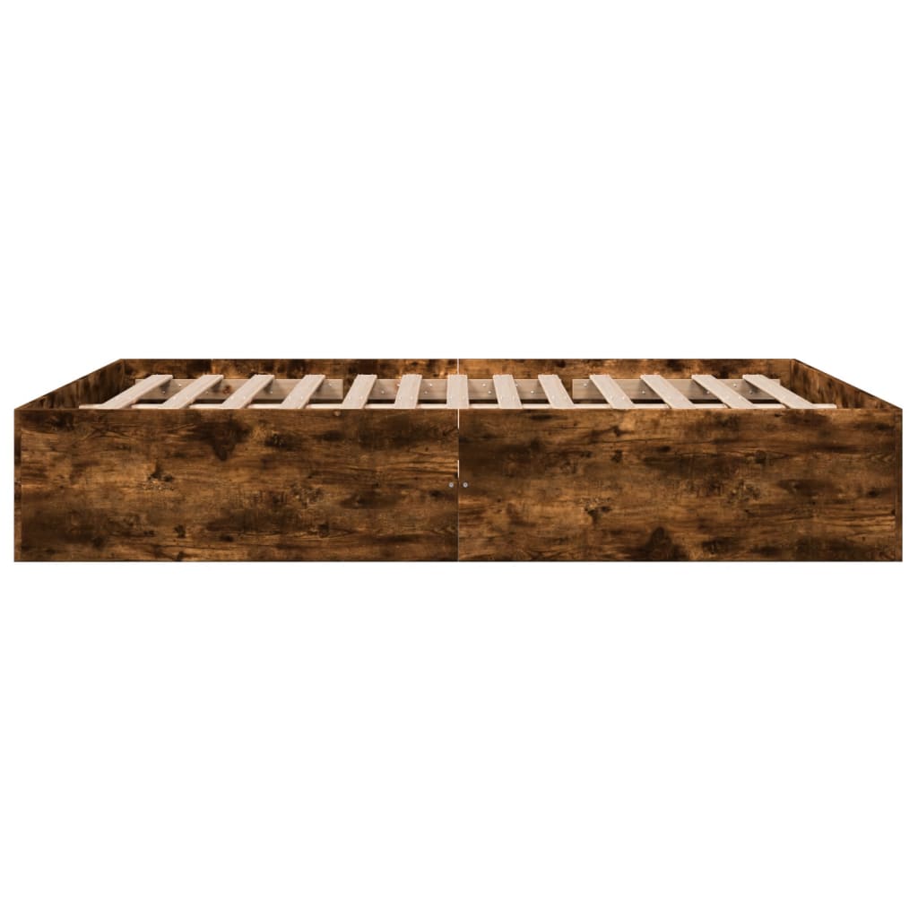 Cadre de lit sans matelas chêne fumé 150x200 cm - XIOS