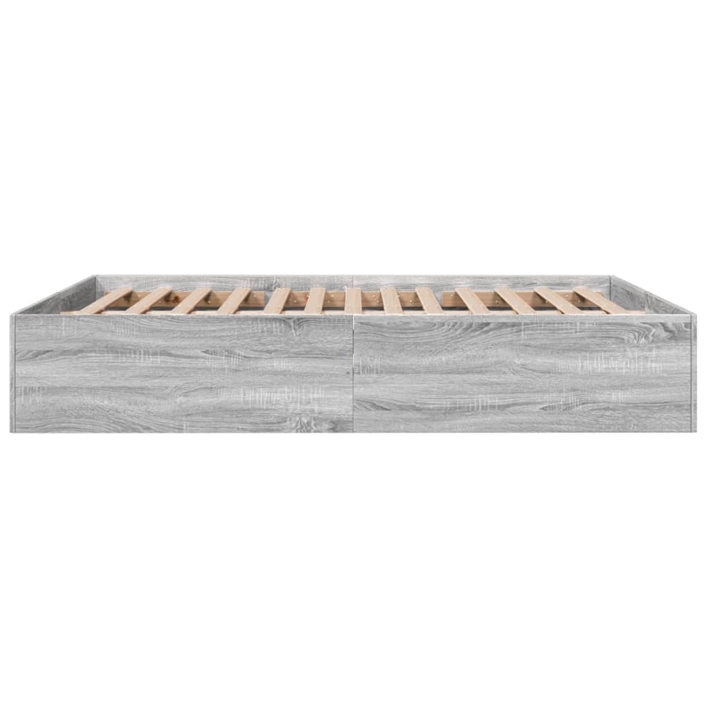 Cadre de lit sans matelas sonoma gris 150x200 cm - XIOS