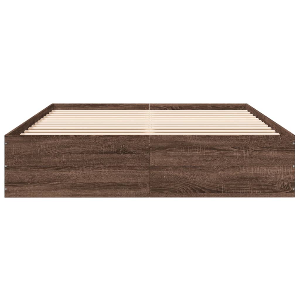 Cadre de lit sans matelas chêne marron 150x200 cm - XIOS
