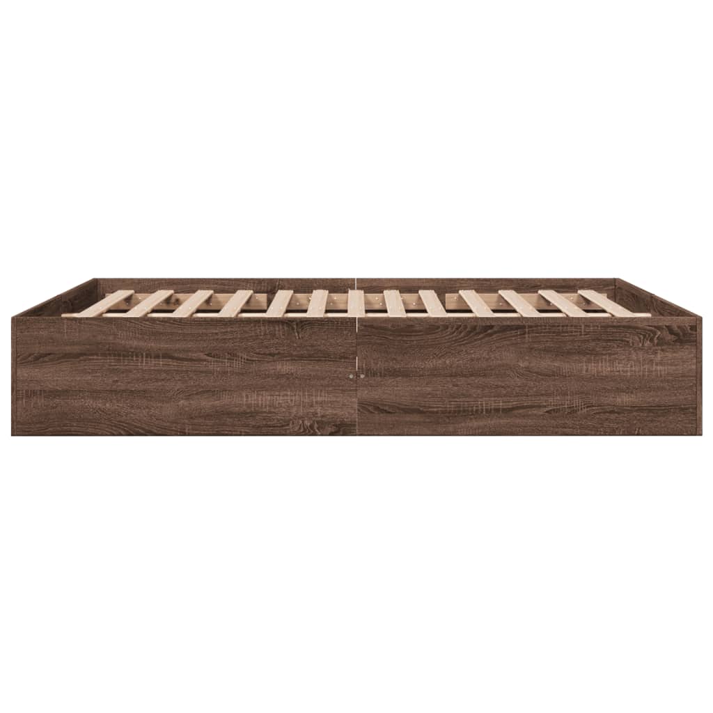 Cadre de lit sans matelas chêne marron 150x200 cm - XIOS