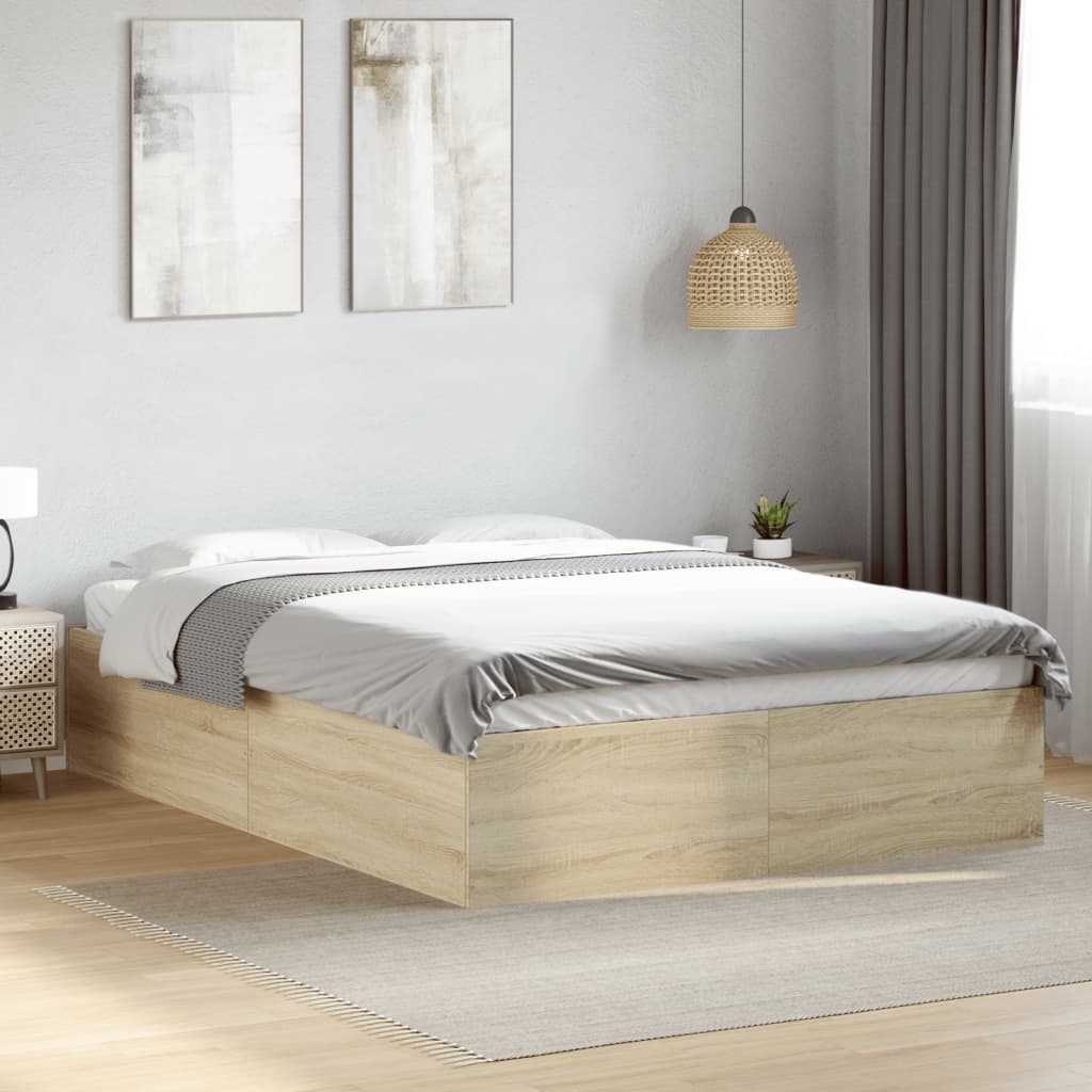 Cadre de lit sans matelas chêne sonoma 140x200 cm - XIOS