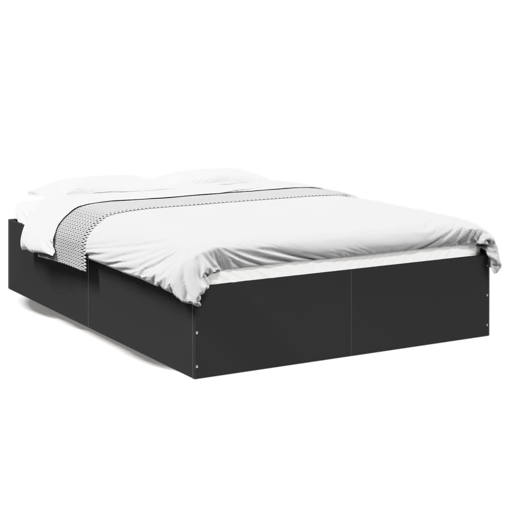 Cadre de lit sans matelas noir 140x190 cm - XIOS
