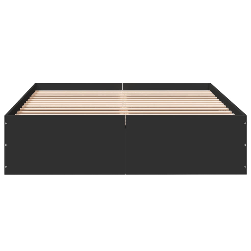 Cadre de lit sans matelas noir 140x190 cm - XIOS