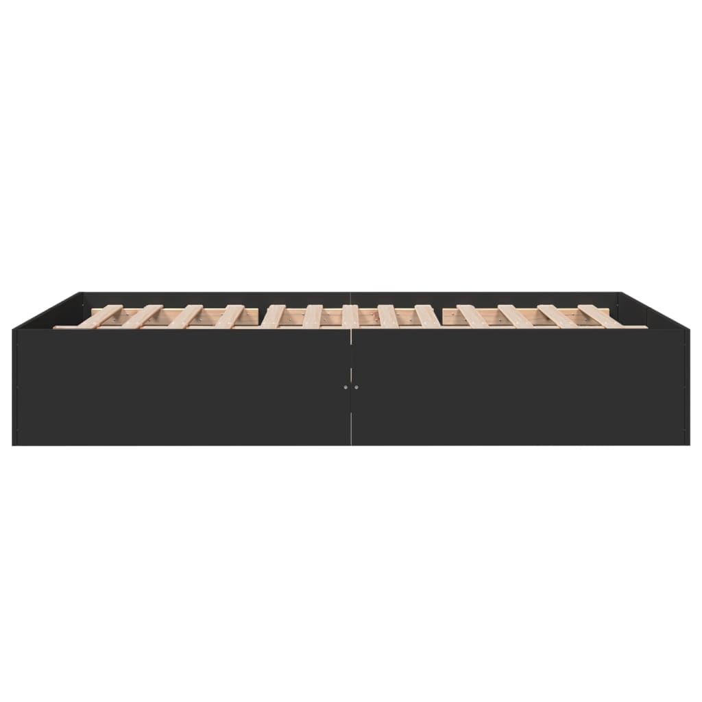 Cadre de lit sans matelas noir 140x190 cm - XIOS