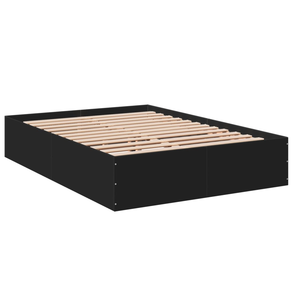 Cadre de lit sans matelas noir 140x190 cm - XIOS