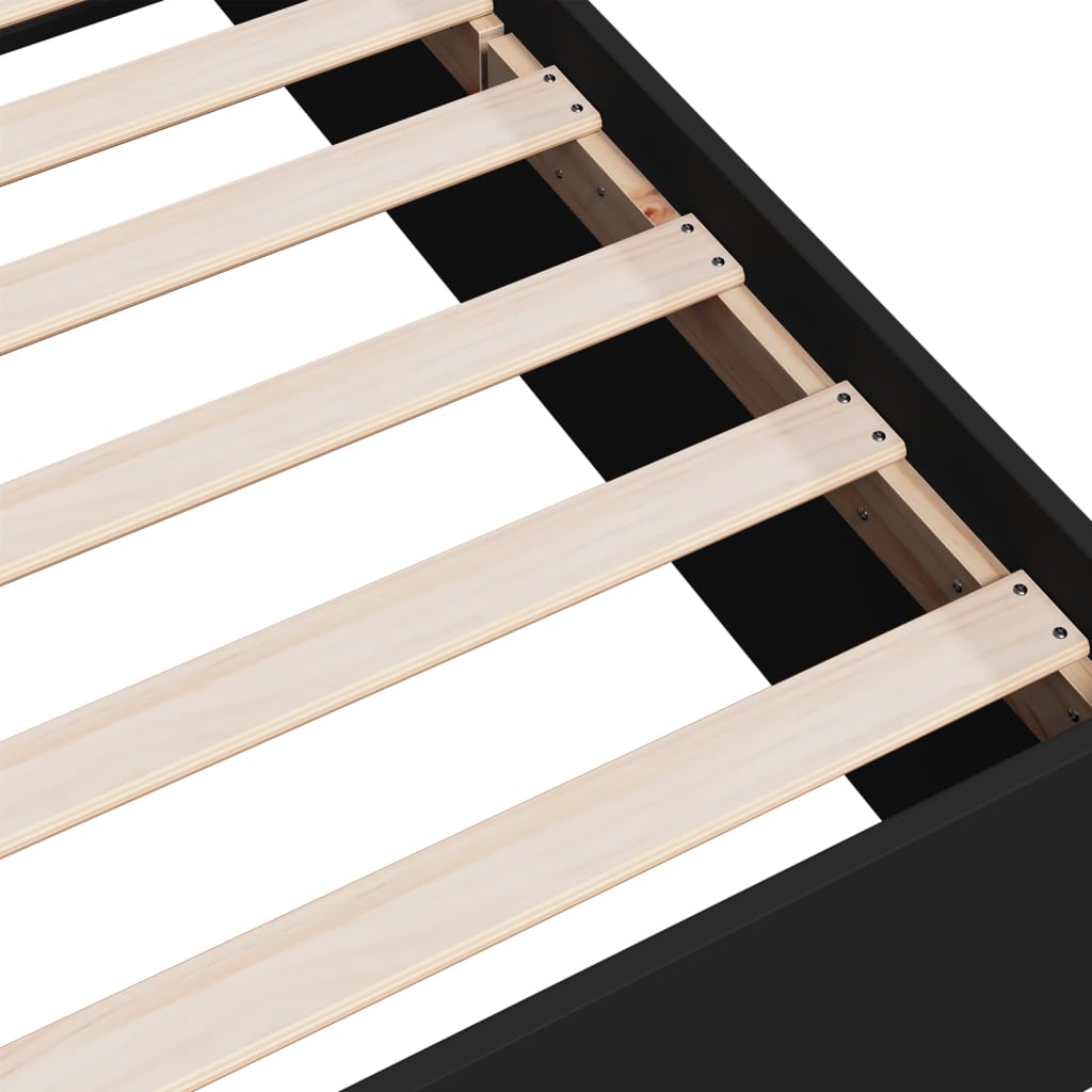 Cadre de lit sans matelas noir 140x190 cm - XIOS