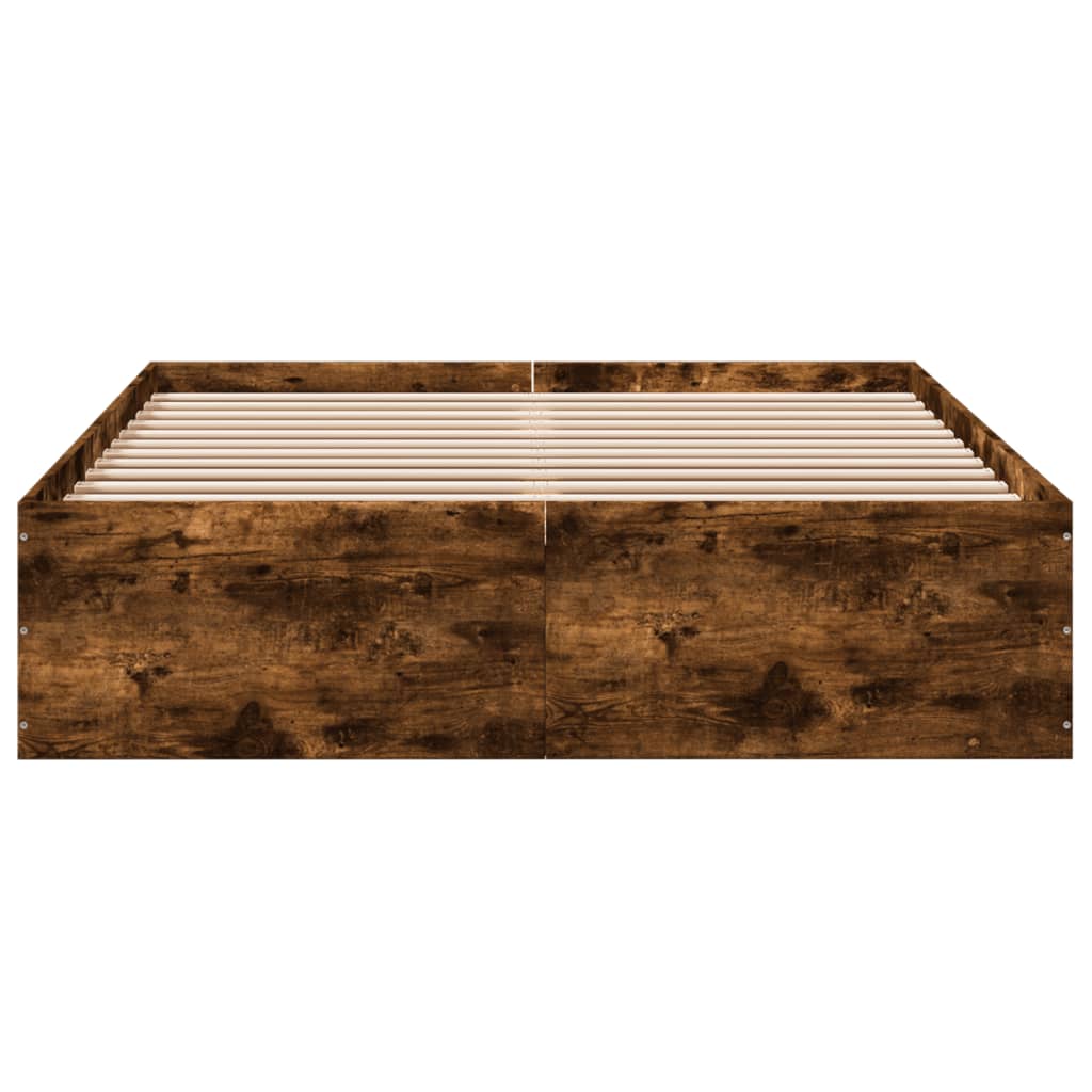 Cadre de lit sans matelas chêne fumé 135x190 cm - XIOS